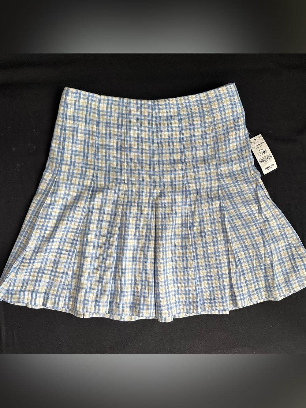 Ardene Y2K Blue Plaid Tennis Mini Skirt Size L